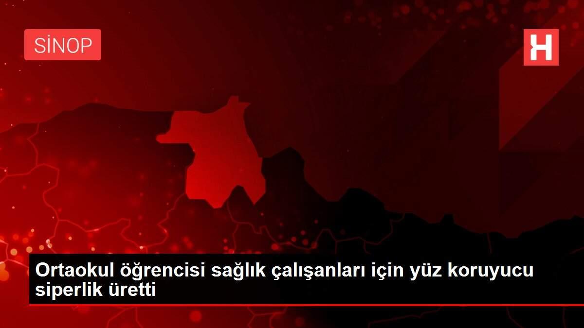 Ortaokul öğrencisi sağlık çalışanları için yüz koruyucu siperlik üretti