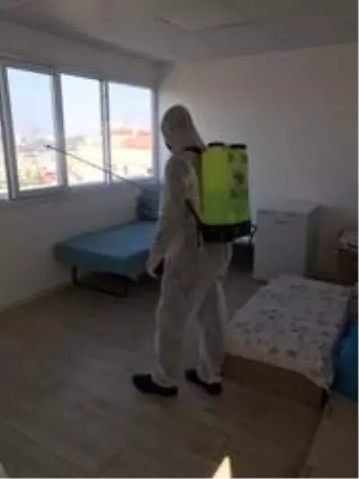 Çiğli'de huzurevlerine korona virüs temizliği Çiğli'de huzurevlerine korona virüs temizliği