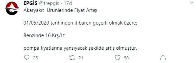 Son Dakika: Benzine 16 kuruş zam geldi Son Dakika: Benzine 16 kuruş zam geldi