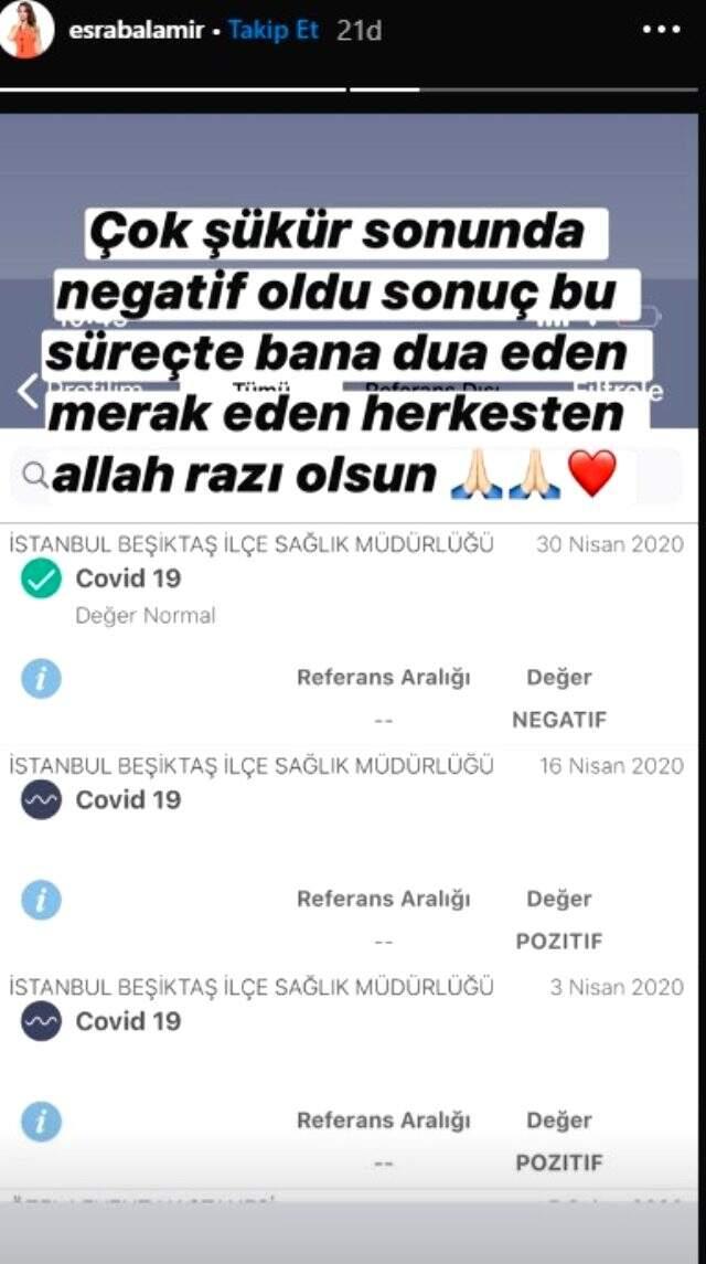 Sunucu Esra Balamir, koronavirüsü yendi