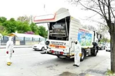 Mamak'ta sokaklar dezenfekte edilmeye devam ediyor