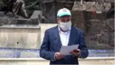 Uşak'ta sosyal mesafeli 1 Mayıs kutlaması
