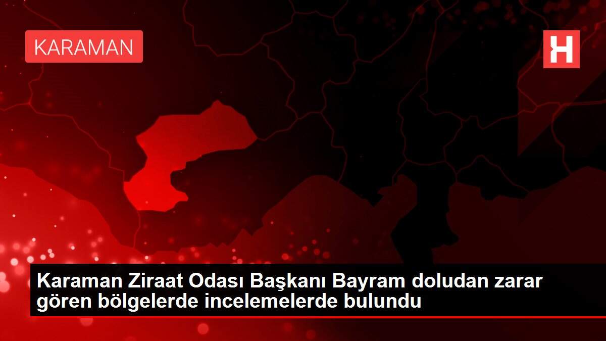 Karaman Ziraat Odası Başkanı Bayram doludan zarar gören bölgelerde incelemelerde bulundu