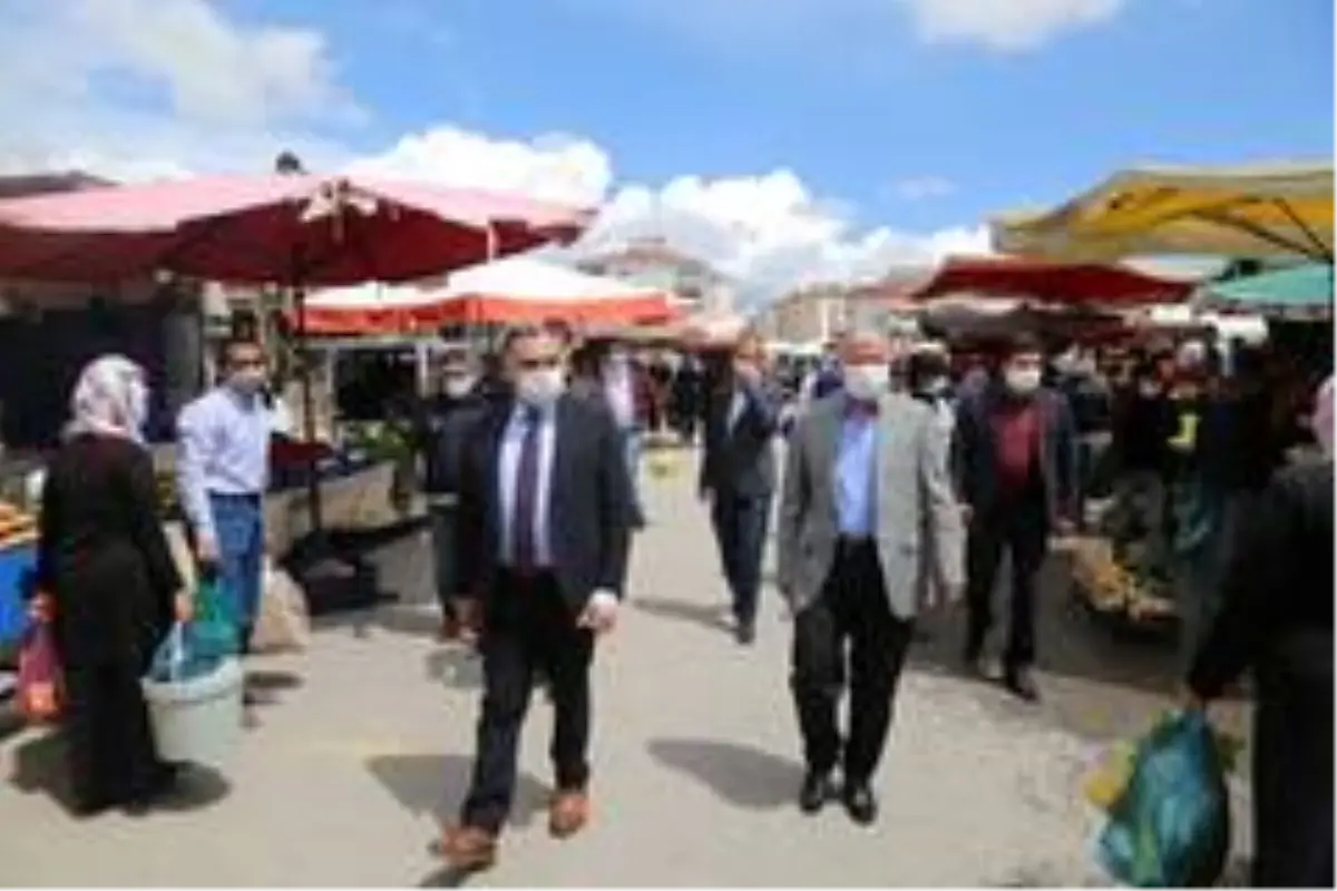 Develi'de ilçe protokolü korona virüs tedbirlerine dikkat ...