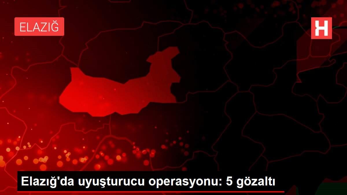 Elazığ'da uyuşturucu operasyonu: 5 gözaltı