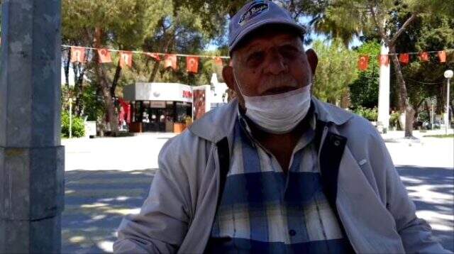 Sokağa çıkmasına izin verilen 83'lük dede, gezmek yerine ekmek parasının peşine düştü