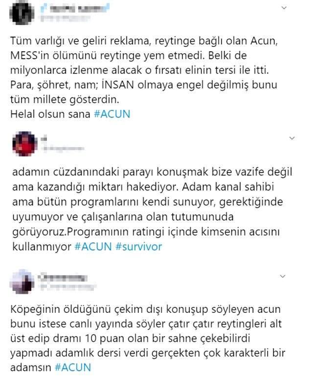 Ersin'in köpeğinin öldüğünü kameralarının olmadığı bir yerde söylemek isteyen Acun Ilıcalı'a övgü yağdı: İnsanların acısını reyting malzemesi yapmadın Ersin'in köpeğinin öldüğünü kameralarının olmadığı bir yerde söylemek isteyen Acun Ilıcalı'a övgü yağdı: İnsanların acısını reyting malzemesi yapmadın