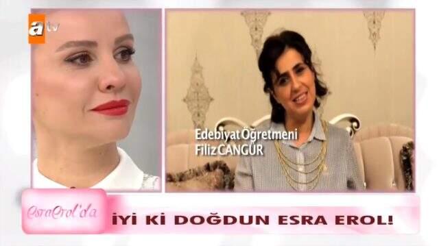 Esra Erol doğum günü sürprizi ile canlı yayında gözyaşlarına boğuldu.