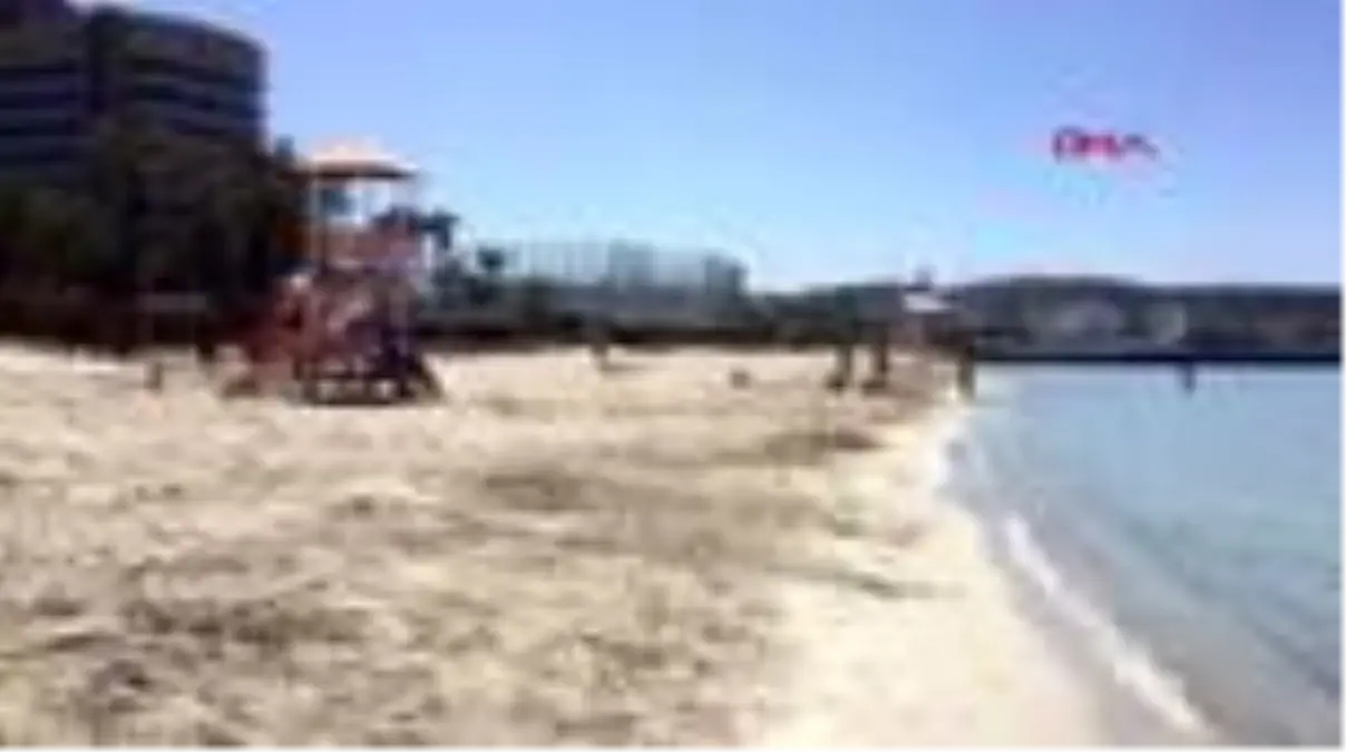 İZMİR Çeşme'de sıcak havayı gören çocuklar ebeveynleri ile denize girdi