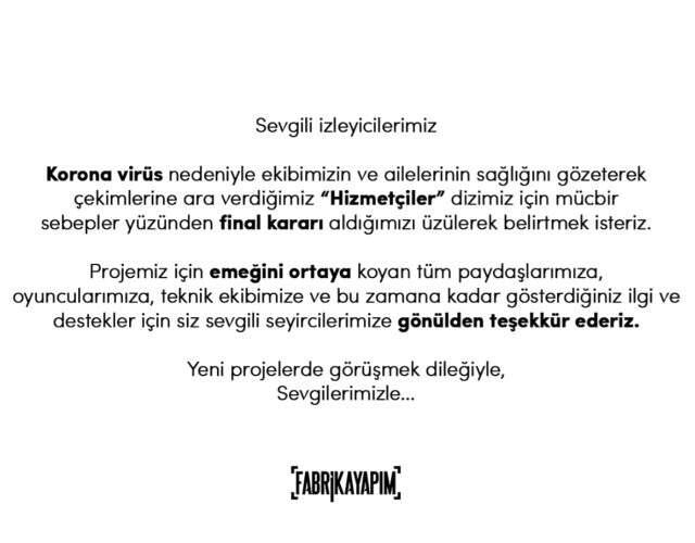 Kanal D'de sadece 3 bölüm yayınlanan Hizmetçiler dizisi final yaptı Kanal D'de sadece 3 bölüm yayınlanan Hizmetçiler dizisi final yaptı