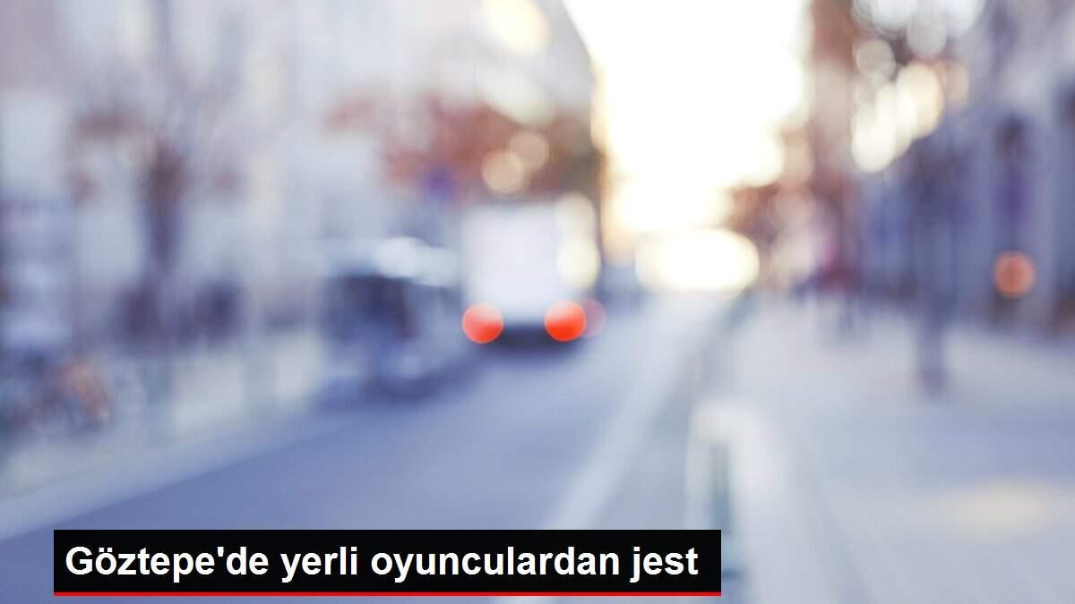 Göztepe'de yerli oyunculardan jest Göztepe'de yerli oyunculardan jest