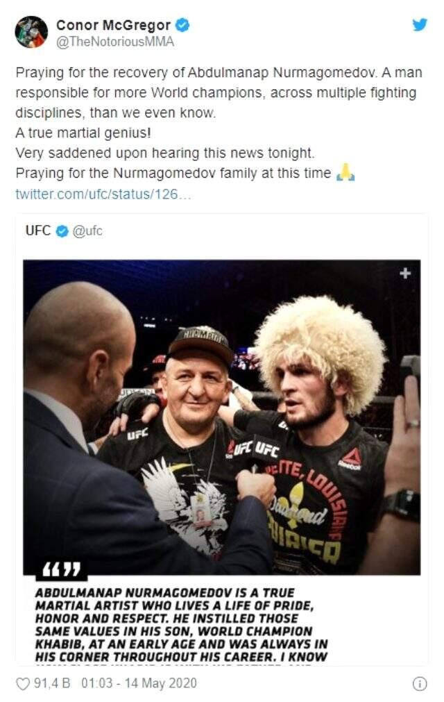 Khabib Nurmagomedov'un babası koronavirüse yakalandı Khabib Nurmagomedov'un babası koronavirüse yakalandı