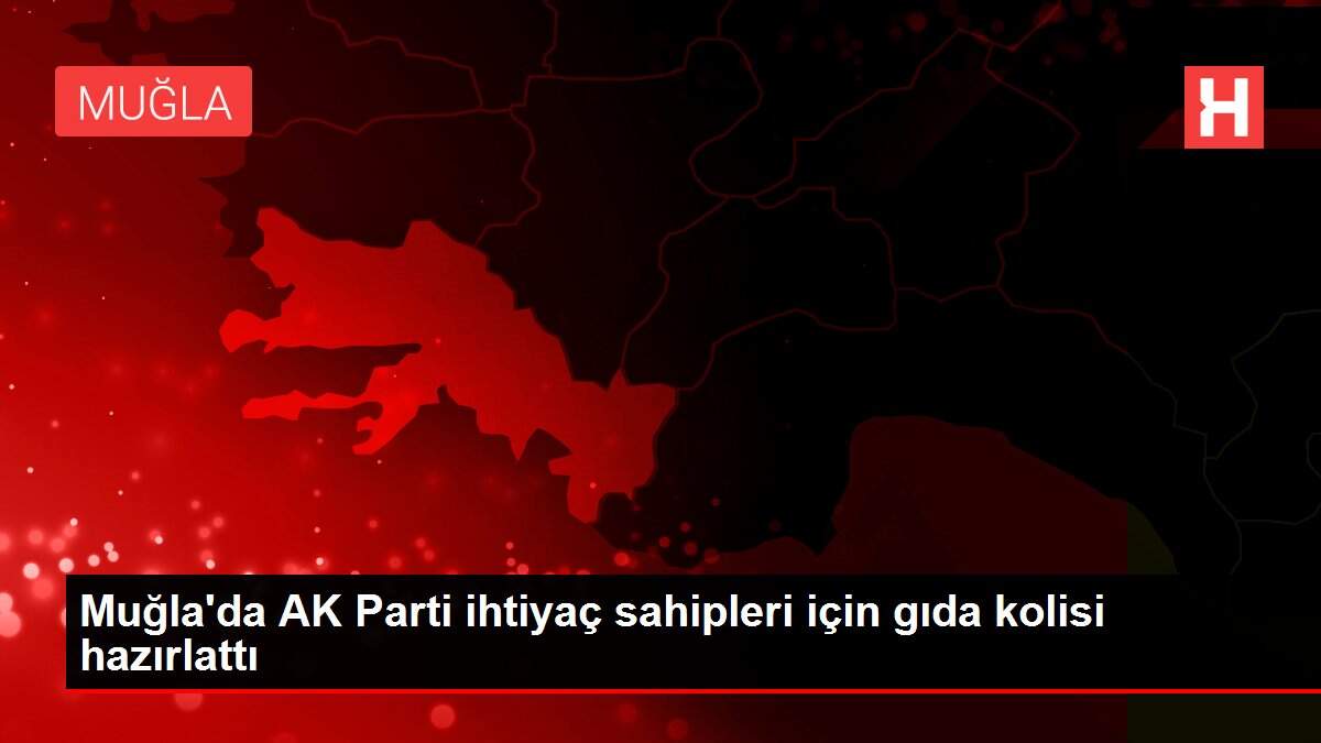 Muğla'da AK Parti ihtiyaç sahipleri için gıda kolisi hazırlattı