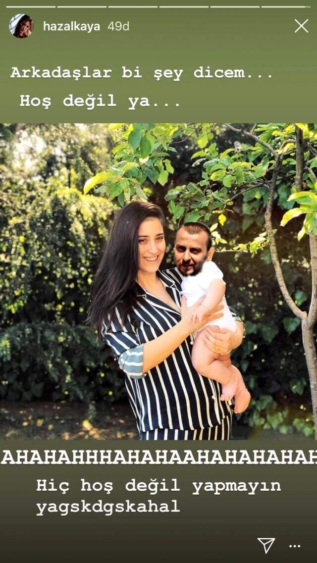 Hazal Kaya, oğlu Fikret Ali'nin yüzüne yapılan Ali Atay montajına espriyle karşılık verdi: Hoş değil ya Hazal Kaya, oğlu Fikret Ali'nin yüzüne yapılan Ali Atay montajına espriyle karşılık verdi: Hoş değil ya