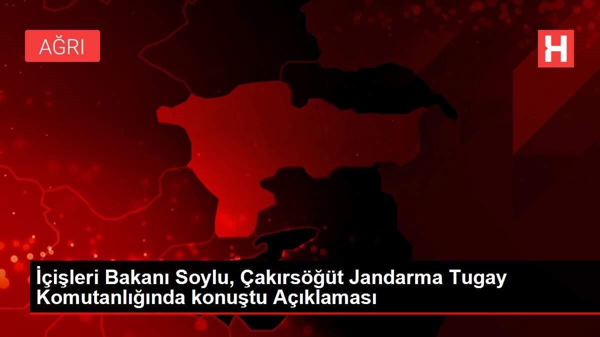 İçişleri Bakanı Soylu, Çakırsöğüt Jandarma Tugay Komutanlığında konuştu Açıklaması İçişleri Bakanı Soylu, Çakırsöğüt Jandarma Tugay Komutanlığında konuştu Açıklaması