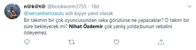 Nihat Özdemir'in 'Takımda 14 kişi kalsa da liglere devam edeceğiz' sözleri, sosyal medyada tepki topladı