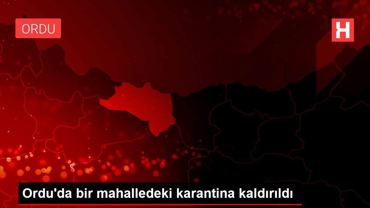 Ordu'da bir mahalledeki karantina kaldırıldı
