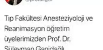 Gaziantep Üniversitesi: Yoğun bakım sorumlusu Prof. Dr. Ganidağlı, Korona virüse yakalandı Gaziantep Üniversitesi: Yoğun bakım sorumlusu Prof. Dr. Ganidağlı, Korona virüse yakalandı