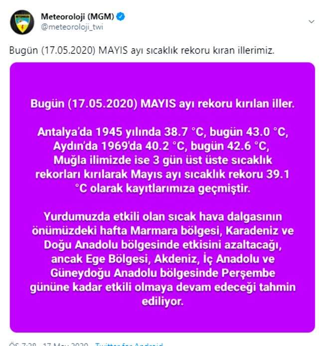 3 gün üst üste kırılan sıcaklık rekorlarının ardından Meteoroloji'den yeni uyarı geldi