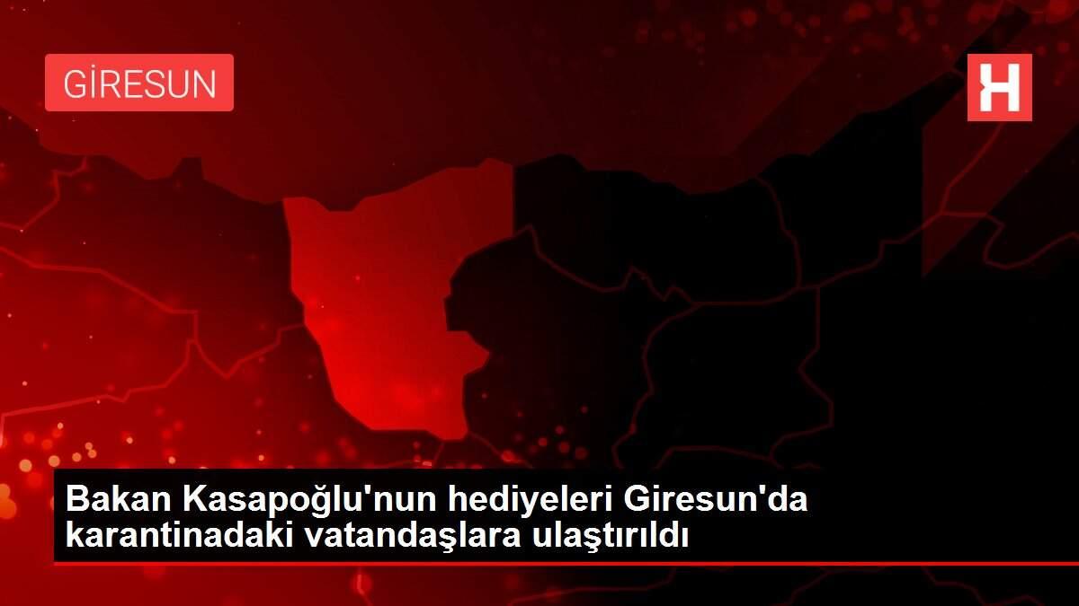 Bakan Kasapoğlu'nun hediyeleri Giresun'da karantinadaki vatandaşlara ulaştırıldı
