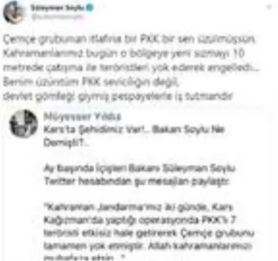 Bakanı Soylu'dan gazeteci Yıldız'a tepki Bakanı Soylu'dan gazeteci Yıldız'a tepki