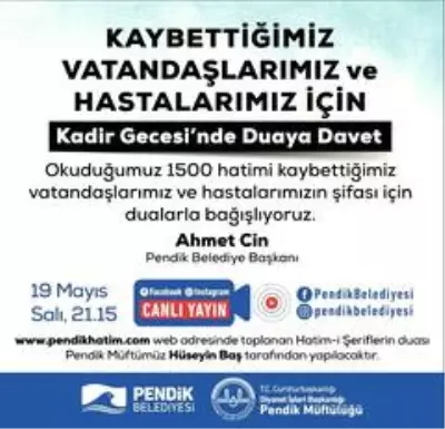 Kadir Gecesi'nde Korona virüsten hayatını kaybeden vatandaşlar için dua Kadir Gecesi'nde Korona virüsten hayatını kaybeden vatandaşlar için dua