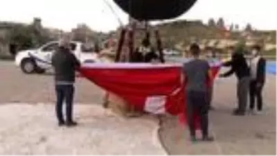Türkiye'nin ilk yerli balonu Atatürk ve Türk Bayrağı ile Kapadokya'da havalandı