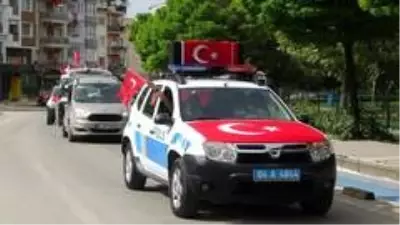 Uşak'ta emniyet ve jandarmadan '19 Mayıs' korteji Uşak'ta emniyet ve jandarmadan '19 Mayıs' korteji