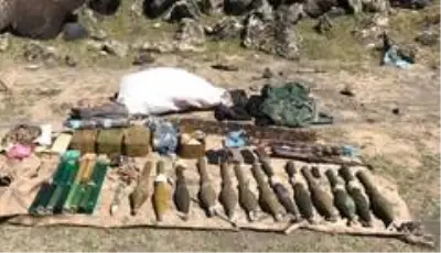 Ağrı Dağı'nda mühimmat ele geçirildi