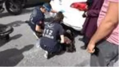 Beylikdüzü'nde sokağa çıkarak bisiklete binen çocuğa otomobil çarptı Beylikdüzü'nde sokağa çıkarak bisiklete binen çocuğa otomobil çarptı
