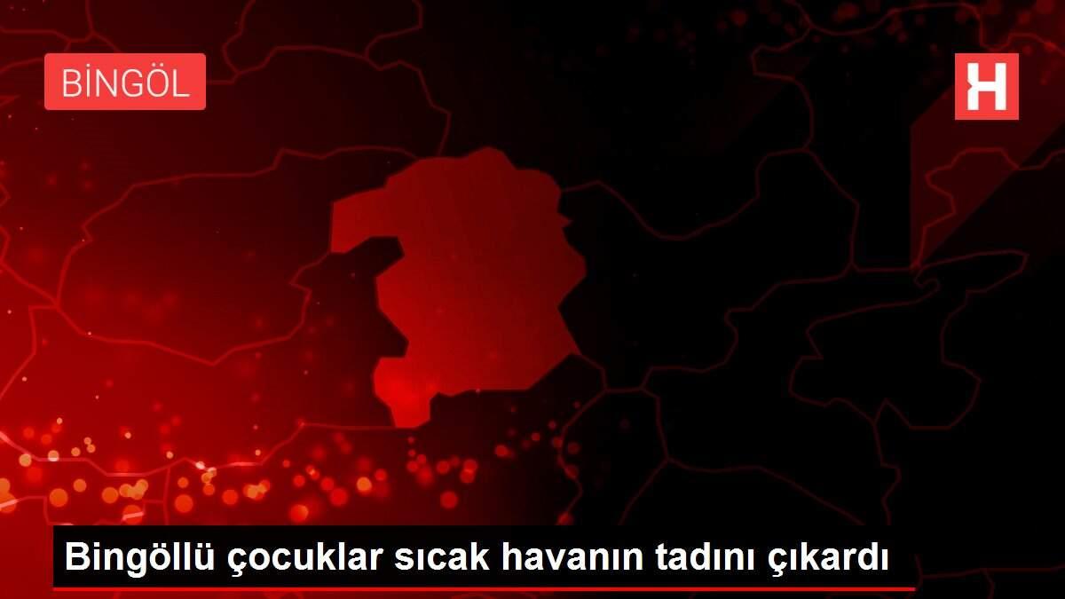 Bingöllü çocuklar sıcak havanın tadını çıkardı