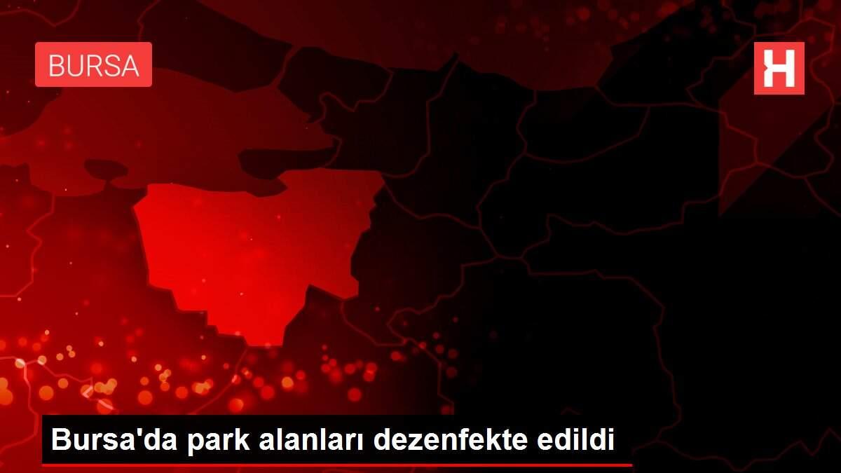 Bursa'da park alanları dezenfekte edildi
