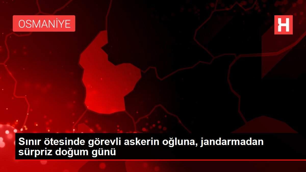 Sınır ötesinde görevli askerin oğluna, jandarmadan sürpriz doğum günü