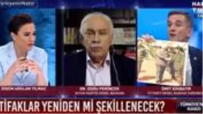 Canlı yayında Perinçek'in gözlerinin içine bakarak Öcalan'la çekilen fotoğraflarını gösterdi Canlı yayında Perinçek'in gözlerinin içine bakarak Öcalan'la çekilen fotoğraflarını gösterdi