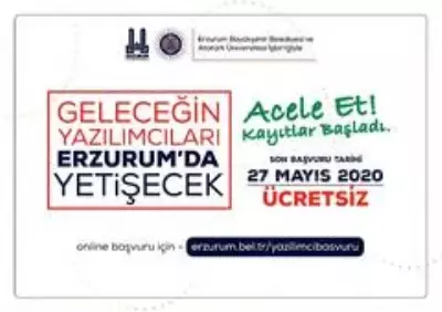 Erzurum'da şimdi yazılım vakti Erzurum'da şimdi yazılım vakti