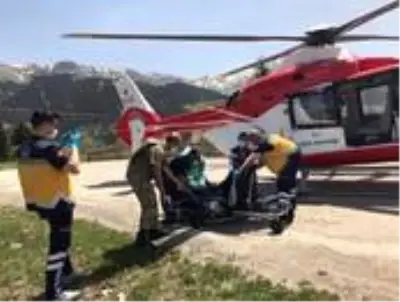 Helikopter ambulans bu kez mantardan zehirlenen hasta için havalandı Helikopter ambulans bu kez mantardan zehirlenen hasta için havalandı