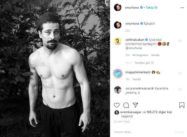 Karantinada spor yapan Onur Tuna, kaslı vücudunu sergiledi Karantinada spor yapan Onur Tuna, kaslı vücudunu sergiledi