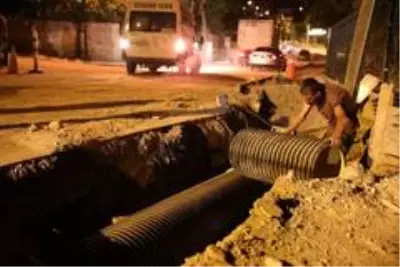 Nevşehir Belediyesi gece mesaisinde Nevşehir Belediyesi gece mesaisinde