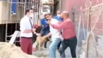 Yolun ortasına bina diken müteahhit, olayı haberleştiren muhabire saldırdı