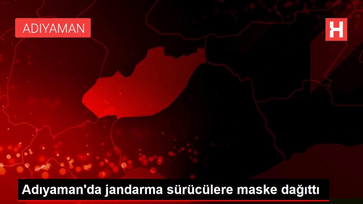 Adıyaman'da jandarma sürücülere maske dağıttı