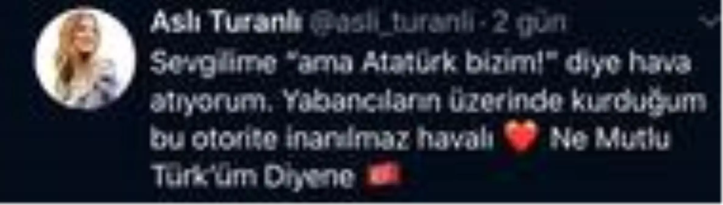 Aslı'dan havalı mesaj