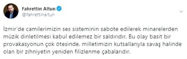 İletişim Başkanı Altun, 'camide müzik' skandalına tepki gösterdi: Kabul edilemez bir saldırı İletişim Başkanı Altun, 'camide müzik' skandalına tepki gösterdi: Kabul edilemez bir saldırı