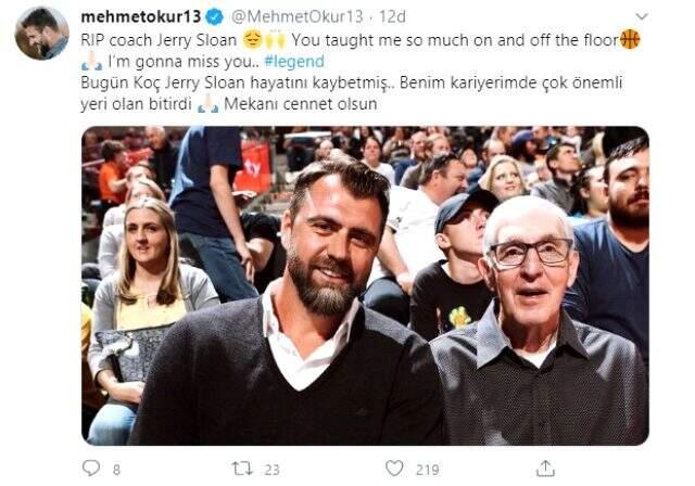 Mehmet Okur'un eski koçu Utah Jazz efsanesi Jerry Sloan hayatını kaybetti Mehmet Okur'un eski koçu Utah Jazz efsanesi Jerry Sloan hayatını kaybetti