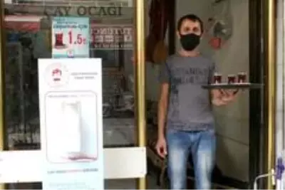 Uşak'ta kıraathane esnafına dezenfektan makinesi dağıtımına başlandı