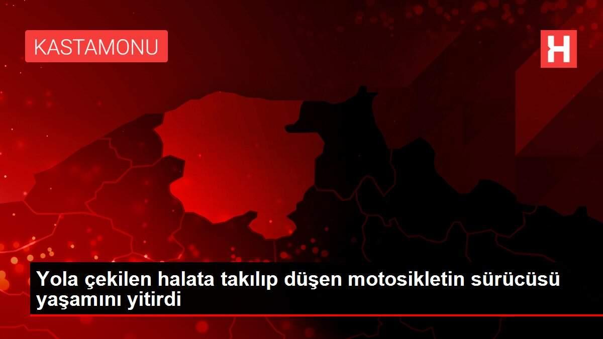 Yola çekilen halata takılıp düşen motosikletin sürücüsü yaşamını yitirdi