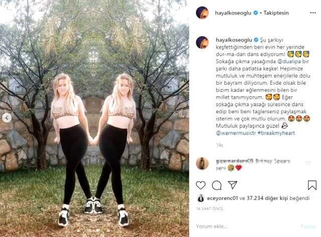 Karantinadaki oyuncu Hayal Köseoğlu, bahçesinde dans etti Karantinadaki oyuncu Hayal Köseoğlu, bahçesinde dans etti
