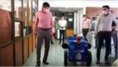 Kovid-19 ile mücadele için geliştirilen yerli robot tanıtıldı