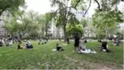 Madison Sqaure Park'ta 'sosyal mesafe' çemberi - NEW Madison Sqaure Park'ta 'sosyal mesafe' çemberi - NEW