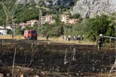 Marmaris'te boş arazide çıkan yangın söndürüldü Marmaris'te boş arazide çıkan yangın söndürüldü