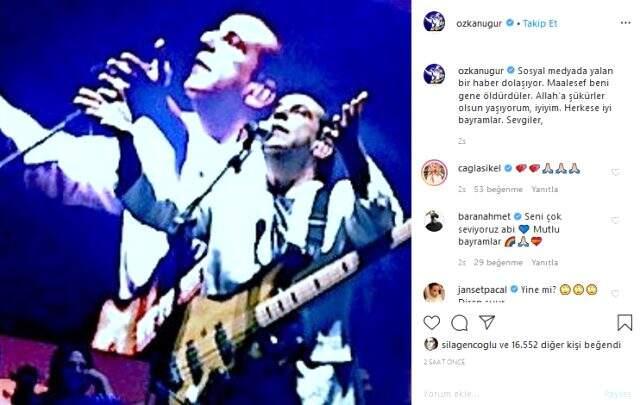 Özkan Uğur iddialara daha fazla kayıtsız kalamadı: Maalesef beni gene öldürdüler Özkan Uğur iddialara daha fazla kayıtsız kalamadı: Maalesef beni gene öldürdüler